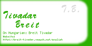 tivadar breit business card